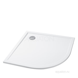 Душевой поддон из литьевого мрамора AQUATON Калифорния 100х100 в четверть круга белый 1A715436CA010
