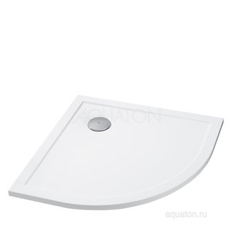 Душевой поддон из литьевого мрамора AQUATON Калифорния 80x80 в четверть круга белый 1A713936CA010