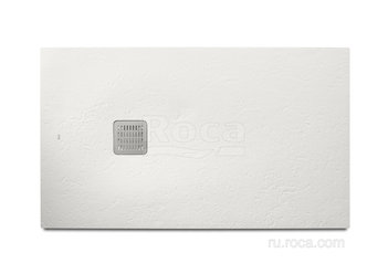 Душевой поддон из материала Stonex® Roca Terran 2000x1000 белый, с сифоном и решеткой, AP1017D03E801100