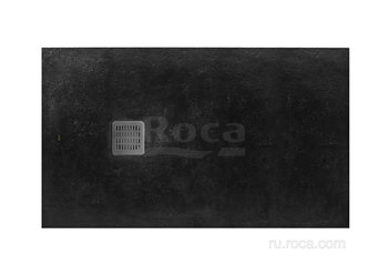 Душевой поддон из материала Stonex® Roca Terran 1400x800 черный, с сифоном и решеткой, AP10157832001400