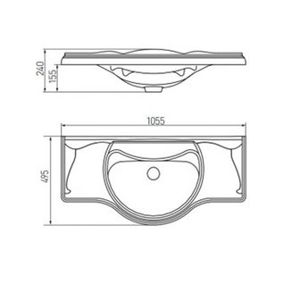 Раковина Roca America 105 327205000