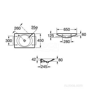 Раковина Roca Kalahari 65x45 327874000