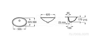 Раковина Roca Grand Berna 62х39 327899000