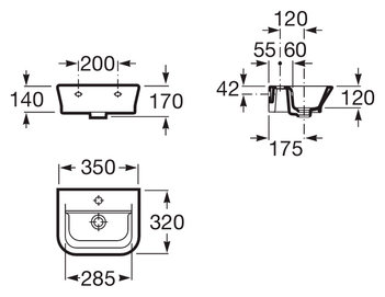 Раковина Roca The Gap 35x32 327479000
