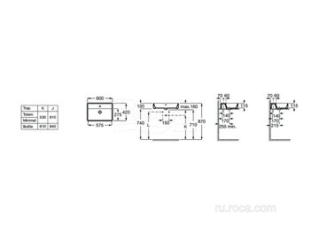 Раковина Roca The Gap 60х42 1 отверстие 3270MN000