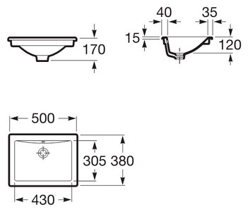 Раковина Roca Diverta 50x38 327114000
