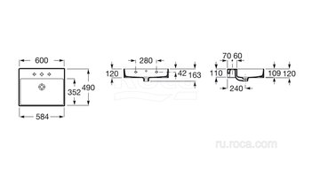 Раковина Roca Inspira Square WB Unik 60x49 32752C000