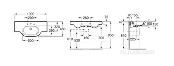 Раковина Roca Meridian 100x46 32724B000