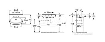 Раковина Roca Meridian 65x46 327241000