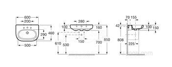 Раковина Roca Meridian 60x46 327242000