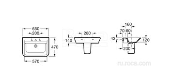 Раковина Roca The Gap 65x47 327473000