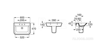 Раковина Roca The Gap 60x47 327474000