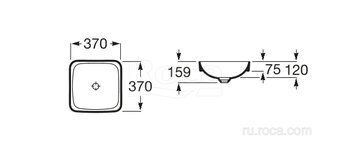 Раковина Roca Inspira Square 37x37 32753R000