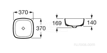 Раковина Roca Inspira Soft 37х37 327502000