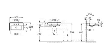 Раковина Roca Dama-N 50х32 327788000