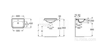 Раковина Roca Carmen 60х45 3270A5000