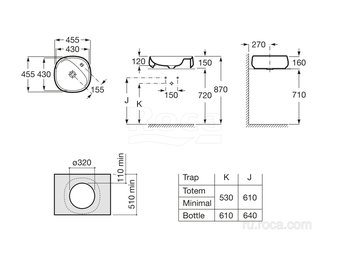 Раковина Roca Beyond 43х43 белый 3270B9000