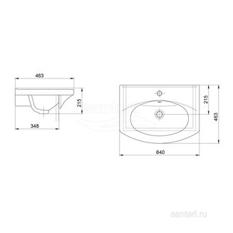 Раковина Santeri Новая грань с переливом белый 131207S0011B0