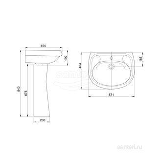 Раковина Santeri Воротынский белый 131117S0010B0