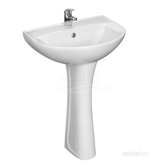 Раковина Santeri Виктория с переливом белый 131116S0011B0