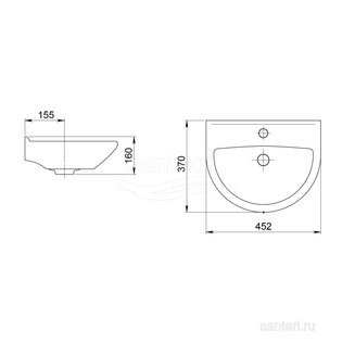 Раковина Santeri Родничок белый 131310S0010B0