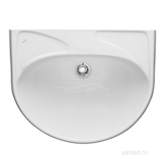 Раковина Santeri Вест с переливом б/о белый 1.3111.8.S00.01B.0