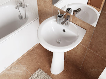 Раковина Santeri Соната с переливом белый 131112S0011B0