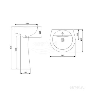 Раковина Santeri Соната с переливом салатовый 131112S0411B0