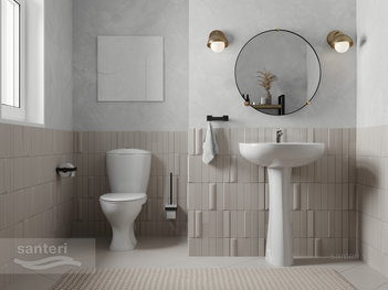 Раковина Santeri Версия с переливом белый 131115S0011B0