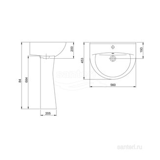Раковина Santeri Виктория с переливом салатовый 131116S0411B0