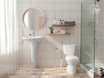 Унитаз-компакт Santek Бриз с диагональным выпуском 1WH302138