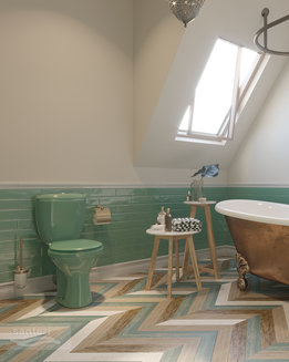 Унитаз-компакт Santeri Виктория салатовый 1.P301.6.S04.00B.F