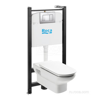 ПЭК Roca Dama Senso 893104090 подвесная чаша + инсталляция + сиденье + панель смыва