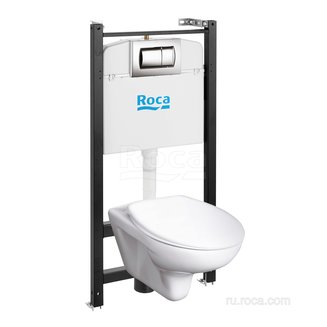 ПЭК Roca Mateo 893100010 подвесная чаша + инсталляция + сиденье + панель смыва