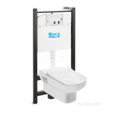 ПЭК Roca Dama Senso 893104680 подвесная чаша + инсталляция + Slim сиденье дюропласт, без панели смыва